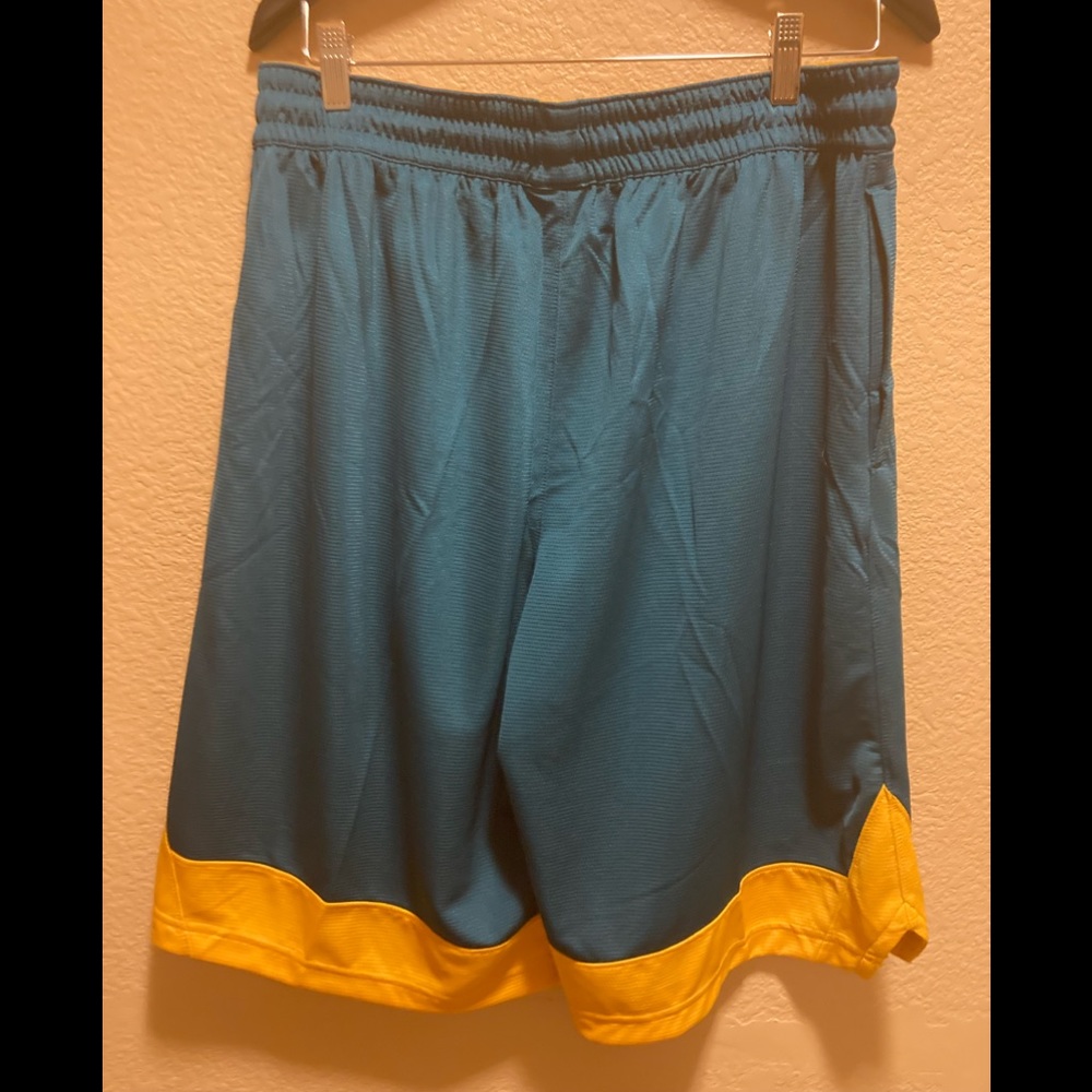 New Nike Basketball Shorts Green Gold Size L - Picture 7 of 9